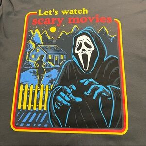 Ghost Face Black Horror Graphic Long Sleeve T-Shirt.‎ Size XL. NWOT.